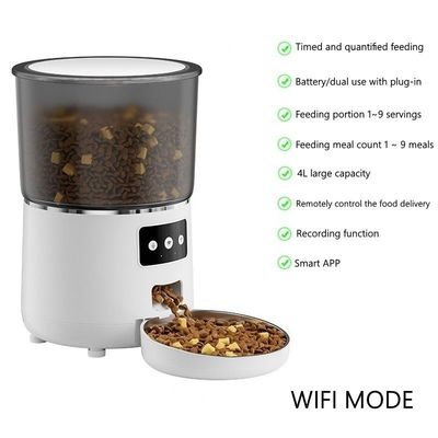 5G WiFi Connection Automatic Dry Food Dispenser With 5000mAh Battery ​AI Health Analysis
