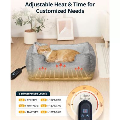 Chew Proof Pressure Activated Pet Smart Beds UL Certified Adjustable Temperature