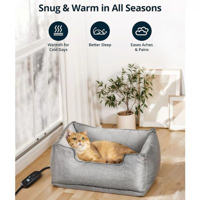 Chew Proof Pressure Activated Pet Smart Beds UL Certified Adjustable Temperature