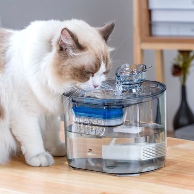 Gravity Flow Design Electric Pet Water Fountain With Smart Sensor UV Sterilization