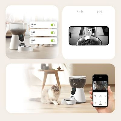 Tamper Proof Automatic Cat Feeder ​Eco Friendly 5G WiFi Connection Dog Food Dispenser