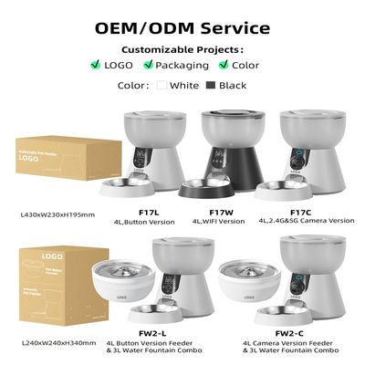 Tamper Proof Automatic Cat Feeder ​Eco Friendly 5G WiFi Connection Dog Food Dispenser