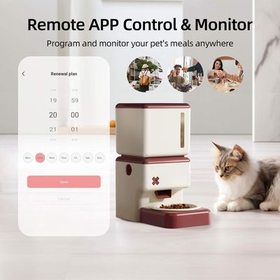 Wireless 2.4G WiFi App Pet Automatic Feeders 5000mAh Battery Auto Pet Food Dispenser
