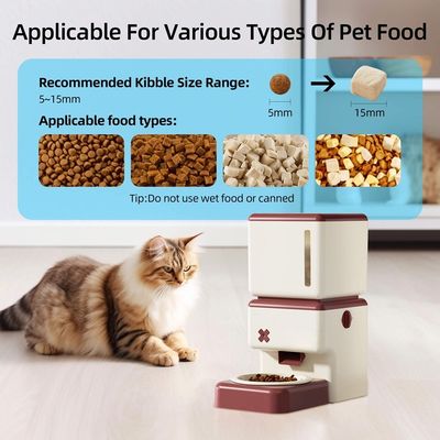 Wireless 2.4G WiFi App Pet Automatic Feeders 5000mAh Battery Auto Pet Food Dispenser