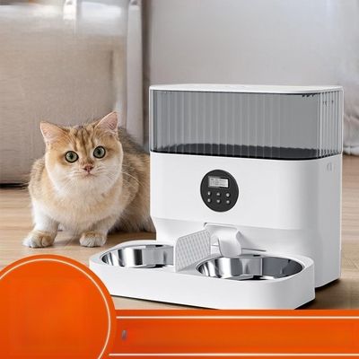 Customizable ​Smart Double Bowl Automatic Cat Feeder Battery Powered IP67 Rated
