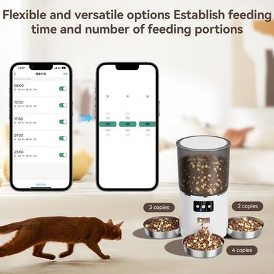 ​Multi Pet Recognition Auto Feeder 2.4G WiFi App Electric Automatic Cat Feeder