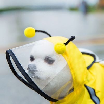 Tear-resistant Waterproof Dog Raincoat Quick-drying Stormproof Fluorescent Color