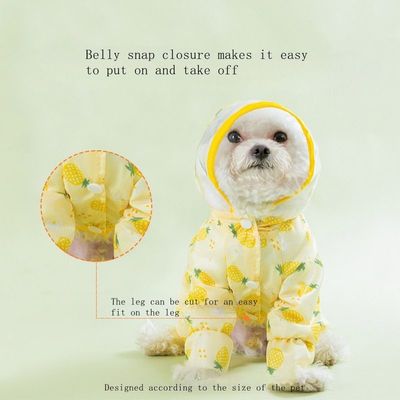 Transparent 3D Tailoring Detachable Design Quick-drying Dog Raincoat Stormproof