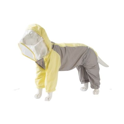 Hooded Large Breed Dog Raincoat Stretchable Hem Anti-static Camouflage Print