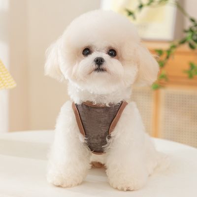 Adjustable Size Vintage Print Puppies Wearing Clothes With Microfiber Breathable Fabric