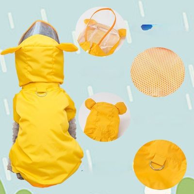 Quick Drying Pet Clothing Water Repellent Stormproof Dog Wear Raincoat Tear Resistant