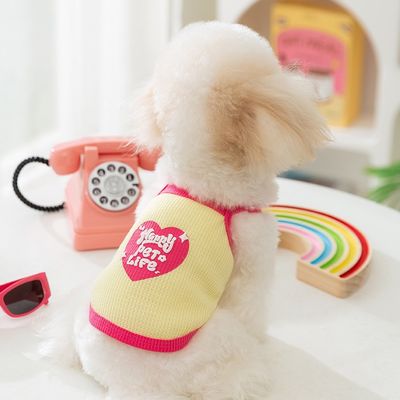 Customizable Summer Pet Clothing Antibacterial Fabric Dog Wear Clothes Machine Washable