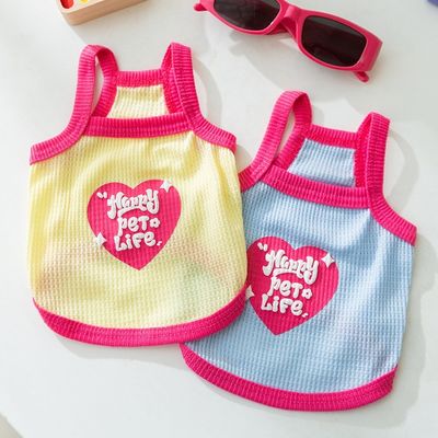 Customizable Summer Pet Clothing Antibacterial Fabric Dog Wear Clothes Machine Washable