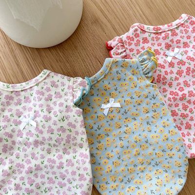 UV Protection Colorful Pet Clothing Breathable Cotton Cat Wear Dress Lightweight