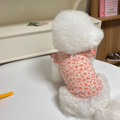 UV Protection Colorful Pet Clothing Breathable Cotton Cat Wear Dress Lightweight