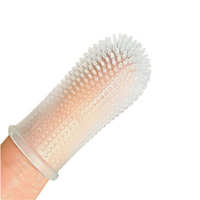 Biodegradable Pet Fiber Deodorizing Silicone Brushing Finger Toothbrush Deep Cleaning