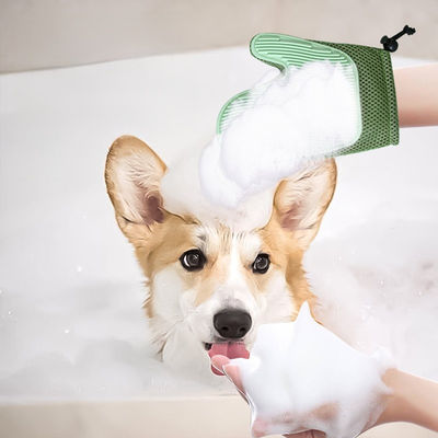 TPR Waterproof Pet Cat Pet Bathing Glove Deep Cleaning Bristles FDA Compliant