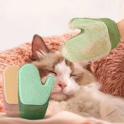 TPR Waterproof Pet Cat Pet Bathing Glove Deep Cleaning Bristles FDA Compliant