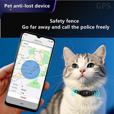Waterproof IP68 Pet Smart Tracker GPS Collar No Monthly Fee Health Monitoring
