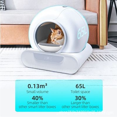 Electric Cat Litter Box Odor Control Pet Hair Resistance Night Light App Control