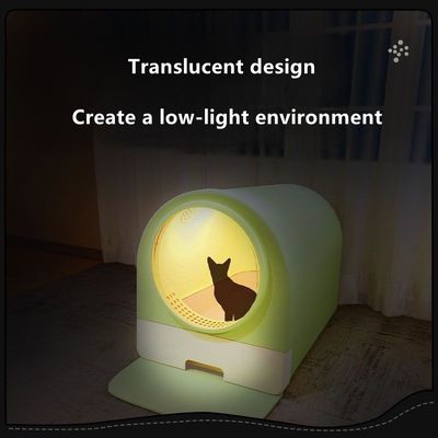OEM Waterproof Smart Cat Litter Box Night Light Automatic Litter Box Odor Control