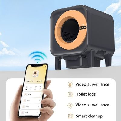 Smart Pet Self Cleaning Litter Box Waterproof Auto Cat Litter Machine OEM Logo