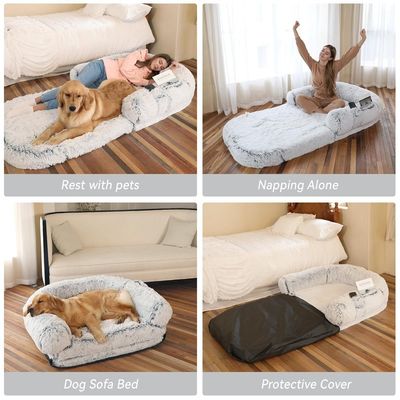 Voice Prompt Heated Smart Cat Sleep Bed TPU Liner Hypoallergenic Fabric Cat Bed