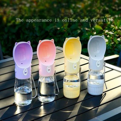 Multi Colored Plastic Outdoor Walking Portable Dog Drinking Cup Pet Kettle