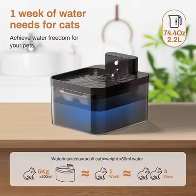 Auto Clean Cycle Stainless Steel Base Pet Drinking Machine Smart Sensor