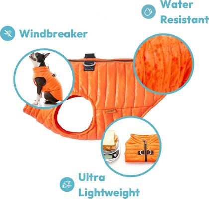 Adjustable Waistband Glow-in-the-Dark Dog  Clothes Winter Jacket