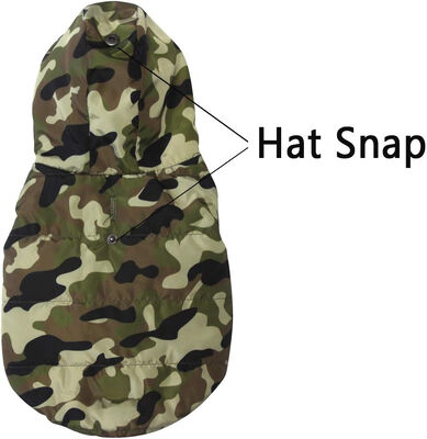 Waterproof Coat Vintage Print Dog Clothes Soft Adjustable Waistband Breathable