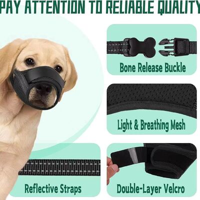 Waterproof Durable Dog Muzzle Anti-Chewing Reflective Strap for Night Walking