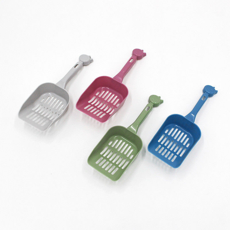 Anti Splinter Hygienic Touch Free Pet Cleaning Scoop Fine Hole Mesh Built In Hook