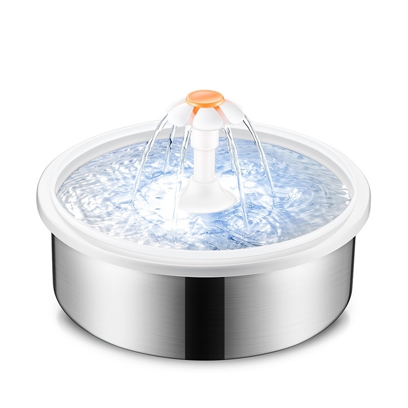 Foldable Design Stainless Steel Base Ceramic Bowl Pet Drinking Machine