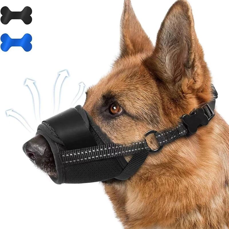 Waterproof Durable Dog Muzzle Anti-Chewing Reflective Strap for Night Walking