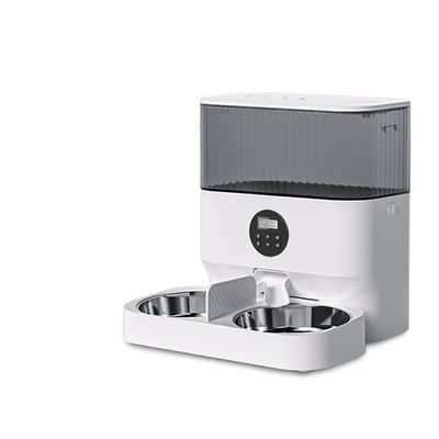 Customizable ​Smart Double Bowl Automatic Cat Feeder Battery Powered IP67 Rated