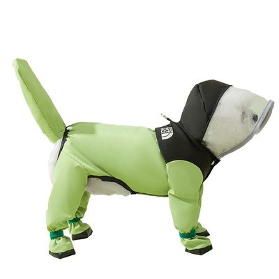 Stormproof Hooded Quick-drying Dog Raincoat 3D Tailoring High Elasticity
