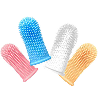 Biodegradable Fiber Pet Cleaning Tools Deep Cleaning Deodorizing Silicone Finger Brush