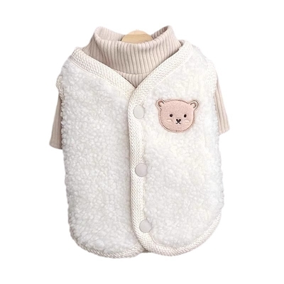 Winter Jacket Soft Cat & Dog Clothes Embroidered Pattern Reflective Strips